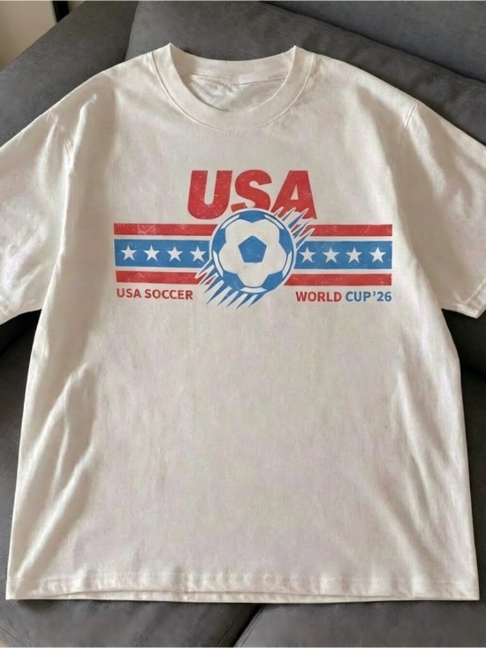 USA Soccer World Cup 2026 Graphic Tee White Women Men T-shirt unisex